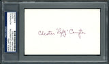 Chester Chet "Lefty" Covington Autographed 3x5 Index Card Philadelphia Phillies PSA/DNA #83862802