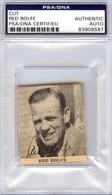 Red Rolfe Autographed 2x2 Newspaper Page Photo Yankees, Tigers PSA/DNA #83908587