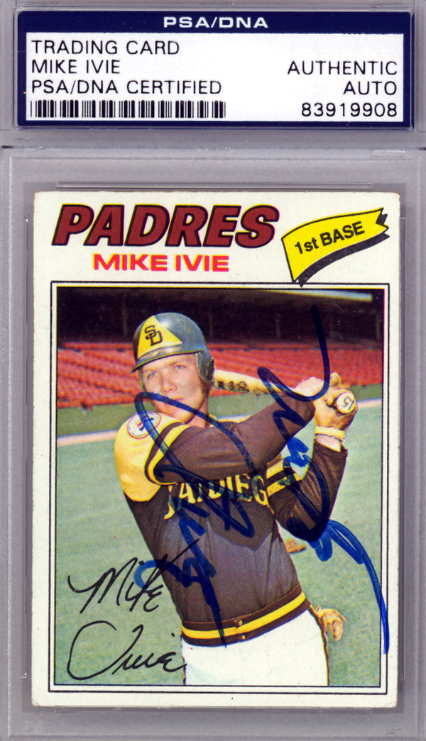 Mike Ivie Autographed 1977 Topps Card #325 San Diego Padres PSA/DNA #83919908