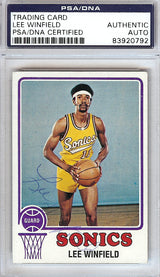 Lee Winfield Autographed 1973 Topps Card #42 Seattle Supersonics PSA/DNA #83920792