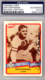 Dan Fortmann Autographed 1989 Swell Card #25 Chicago Bears PSA/DNA #83921346