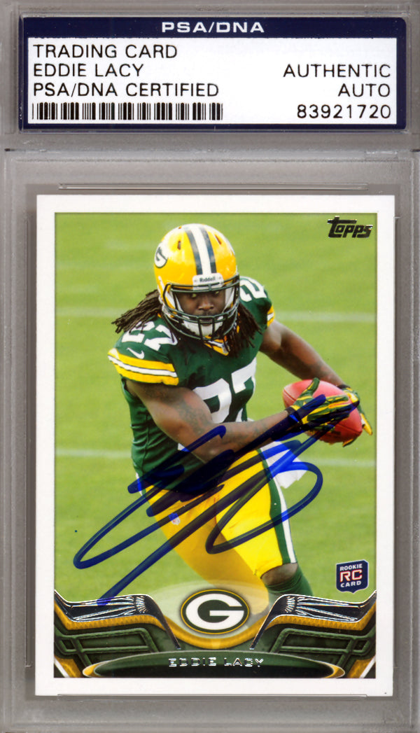 Eddie Lacy Autographed 2013 Topps Rookie Card #406 Green Bay Packers PSA/DNA #83921720