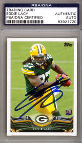 Eddie Lacy Autographed 2013 Topps Rookie Card #406 Green Bay Packers PSA/DNA #83921720