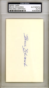 Bruce Edwards Autographed 3x5 Index Card Brooklyn Dodgers PSA/DNA #83935983