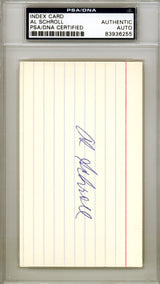 Al Schroll Autographed 3x5 Index Card Chicago Cubs PSA/DNA #83936255