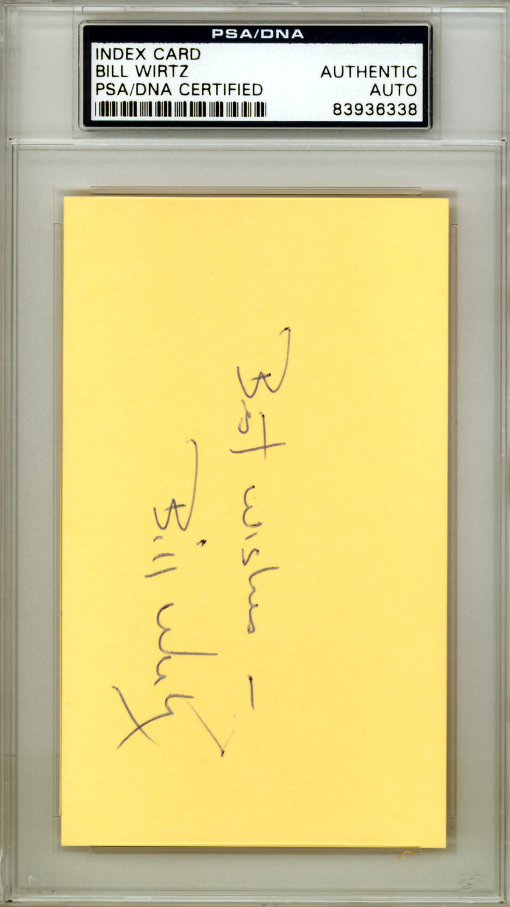 William Bill Wirtz Autographed 3x5 Index Card Chicago Blackhawks Owner "Best Wishes" PSA/DNA #83936338