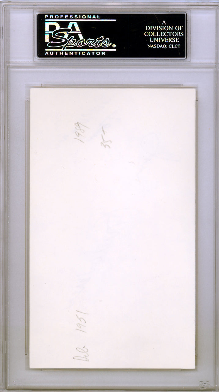 Jim Brideweser Autographed 3x5 Index Card New York Yankees "To Tom Best Wishes" PSA/DNA #83960468