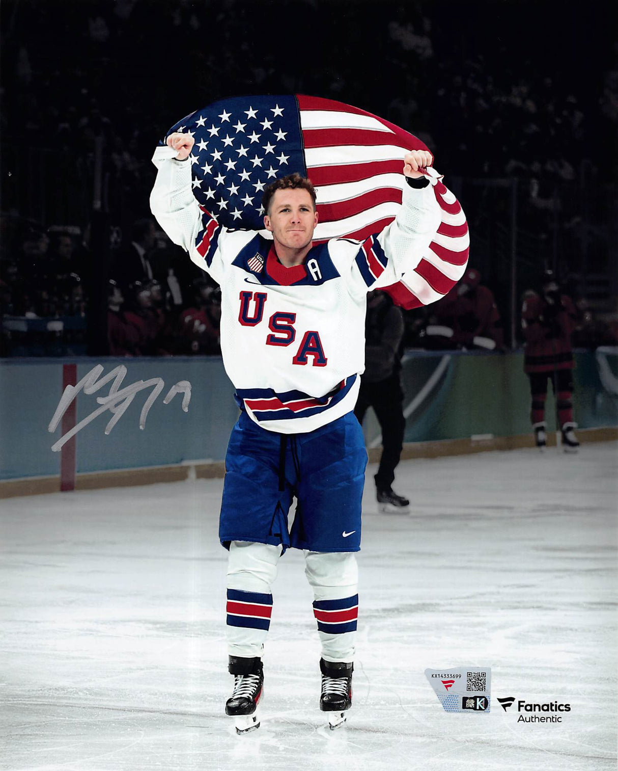 Matthew Tkachuk Authentic Signed 8x10 Horizontal Team USA Photo Fanatics