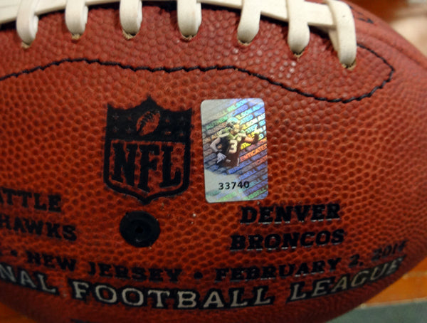 Russell Wilson Autographed Limited Edition Super Bowl Leather Football Seattle Seahawks RW Holo Stock #85992
