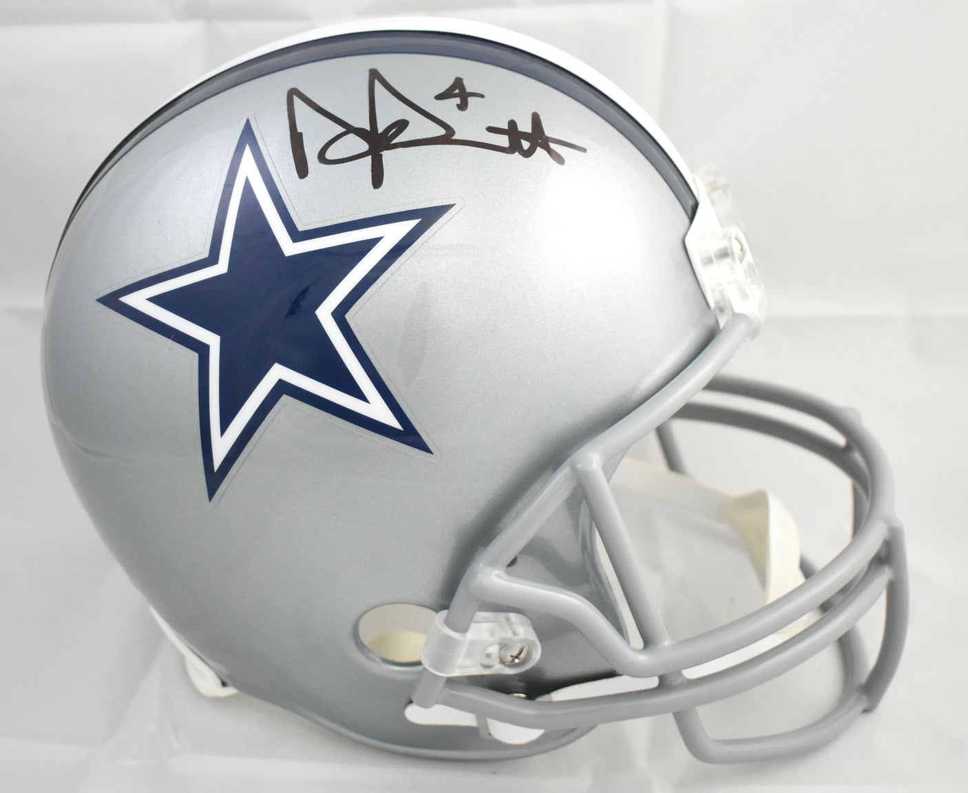 Dak Prescott Autographed Dallas Cowboys F/S Helmet - Beckett W