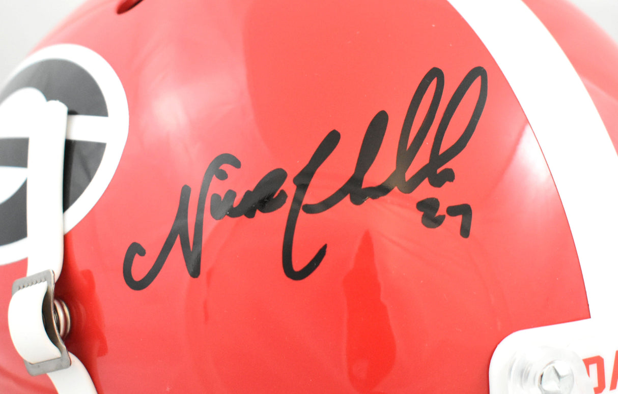 Nick Chubb Autographed Georgia Bulldogs F/S Schutt Helmet - JSA W