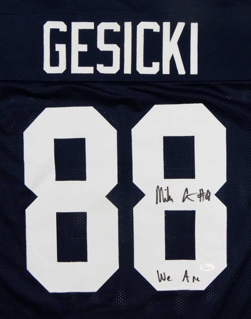 Mike Gesicki Autographed Navy College Style Jersey w/ We Are -JSA W Auth *R8