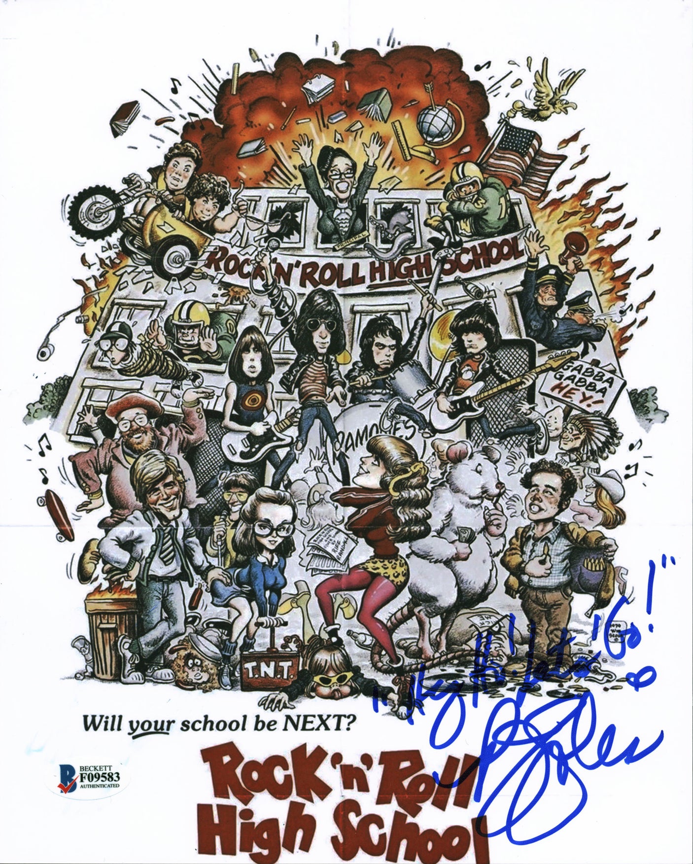 P.J. Soles "Hey Ho Let's Go!" Authentic Signed 8x10 Photo BAS #F09583