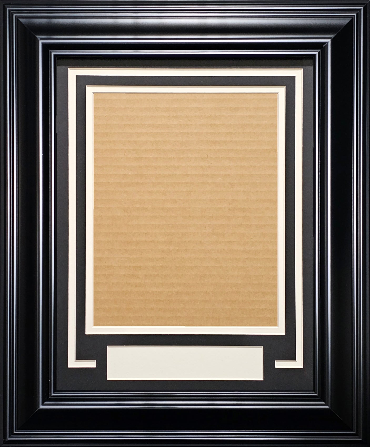 Black Vertical 8x10 Photo Framing Kit With Nameplate Stock #214106