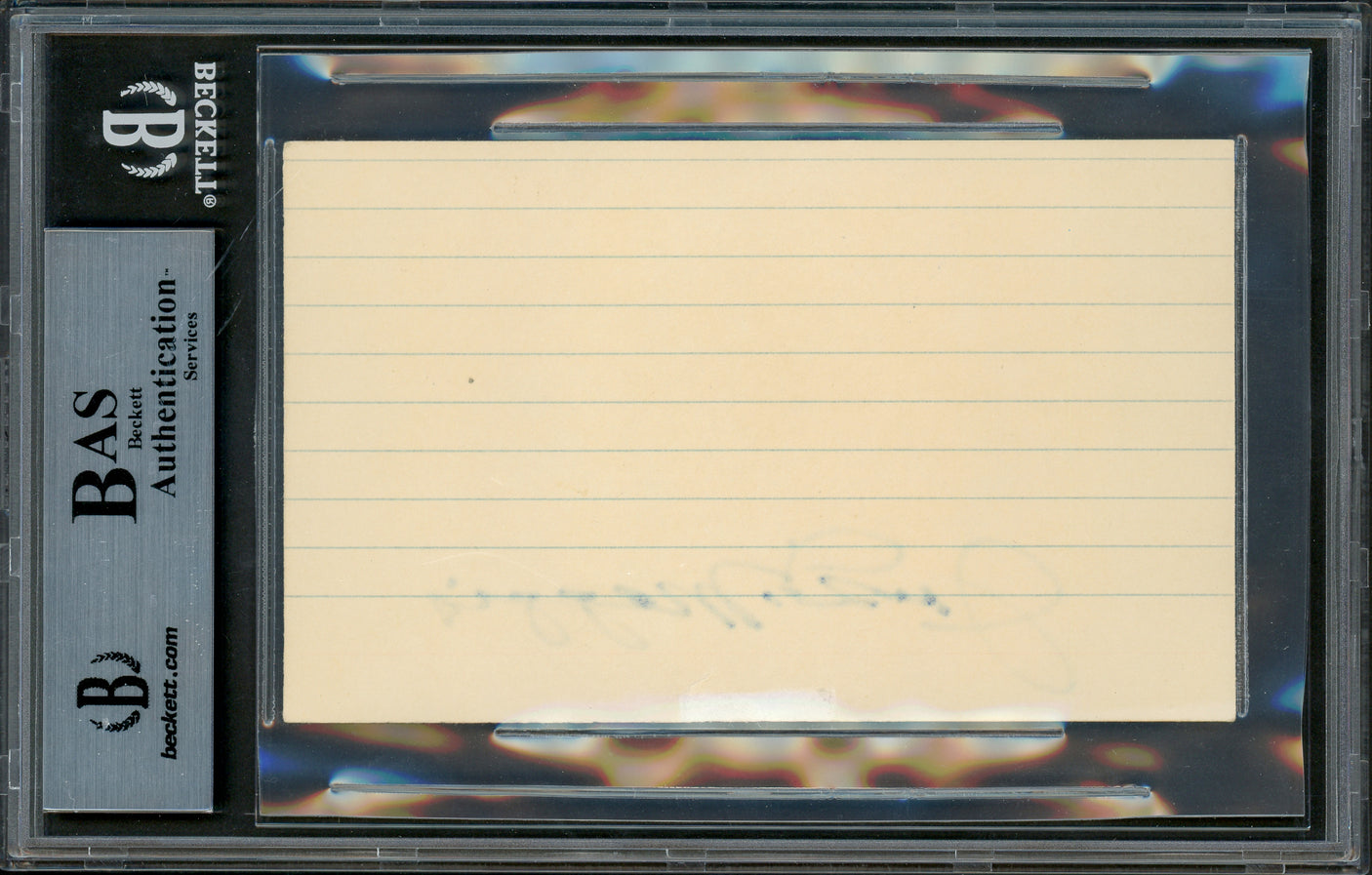 DiMaggio Brothers Autographed 3x5 Index Card With Joe, Dom & Vince DiMaggio Beckett BAS #11484739