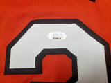 Portland Trail Blazers Clyde Drexler Autographed Red Jersey JSA Stock #197000