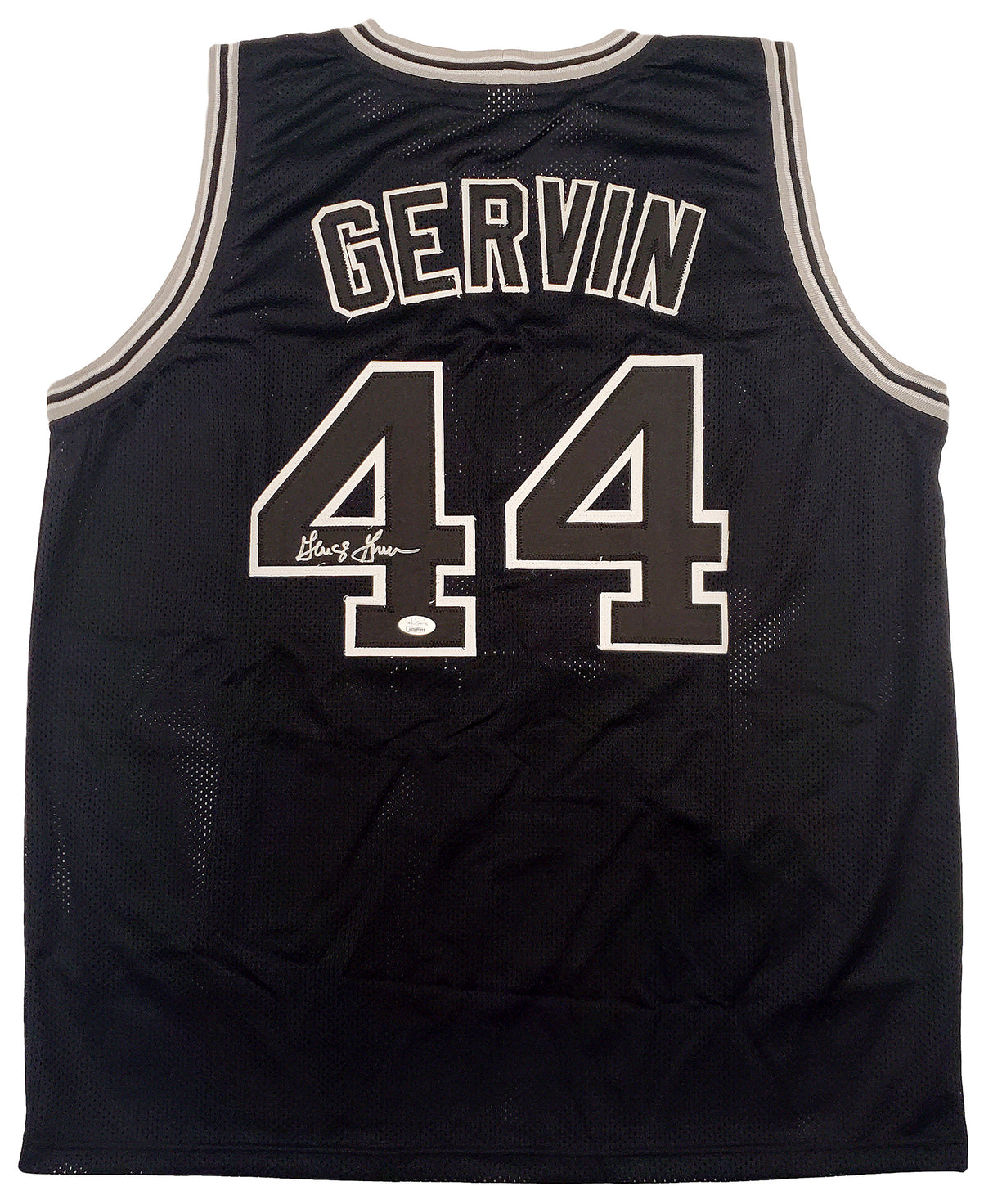 San Antonio Spurs George Gervin Autographed Black Jersey JSA Stock #197002