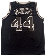 San Antonio Spurs George Gervin Autographed Black Jersey JSA Stock #197002