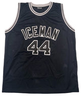 San Antonio Spurs George Gervin Autographed Black Jersey JSA Stock #197002