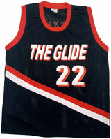 Portland Trail Blazers Clyde Drexler Autographed Black Jersey JSA Stock #197006