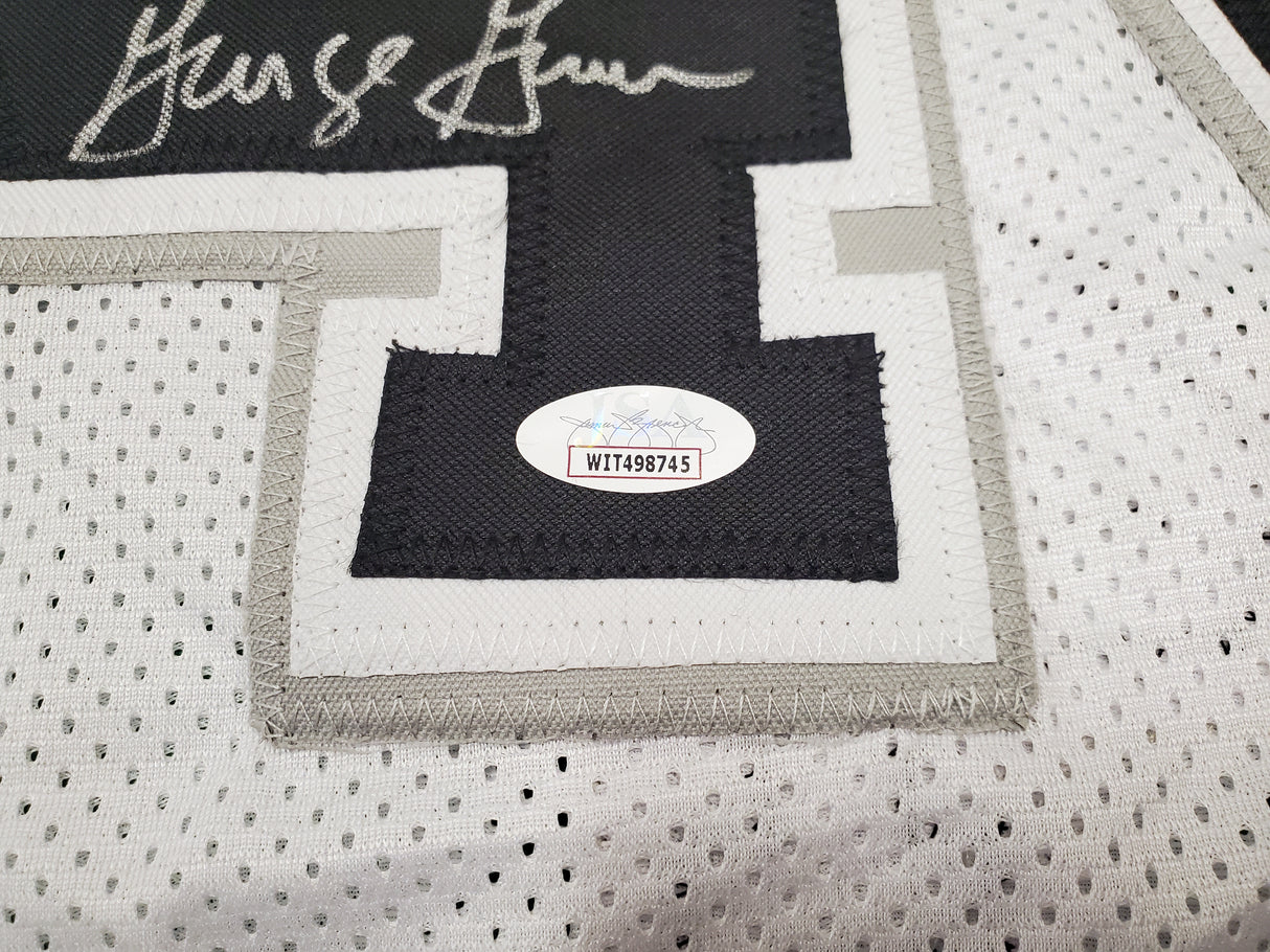San Antonio Spurs George Gervin Autographed White Jersey JSA Stock #197001