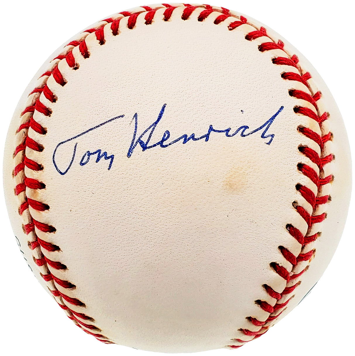 Tommy Henrich Autographed Official AL Baseball New York Yankees Beckett BAS #F26962