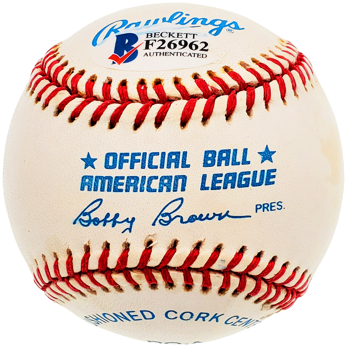 Tommy Henrich Autographed Official AL Baseball New York Yankees Beckett BAS #F26962
