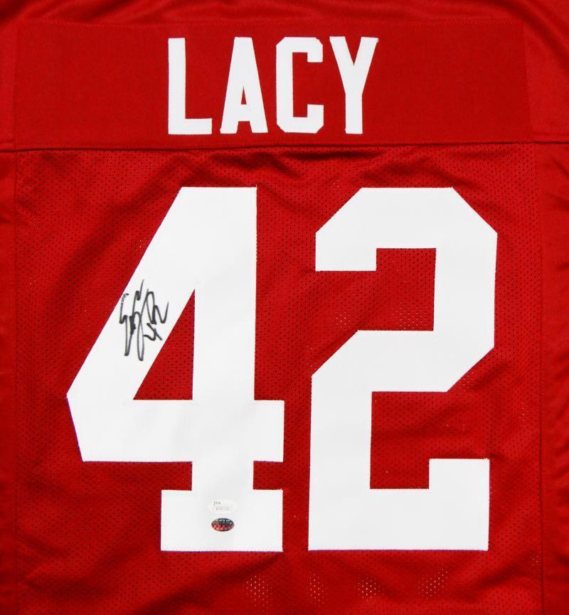 Eddie Lacy Autographed Crimson College Style Jersey- JSA W Authenticated *Up 4
