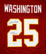 Joe Washington Autographed Maroon Pro Style Jersey w/ SC Champs- Beckett Auth *2