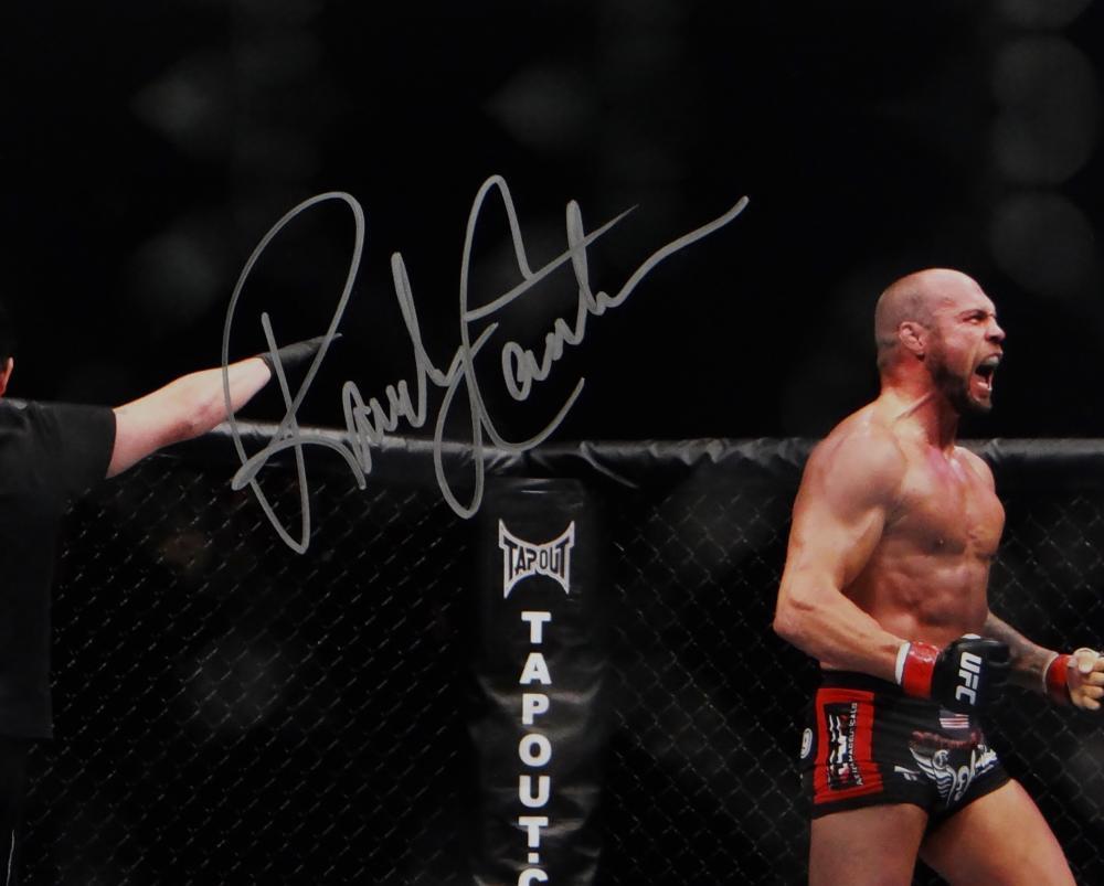 Randy Couture Autographed MMA 16x20 Knock Out Yelling Photo- Beckett Auth *Silve
