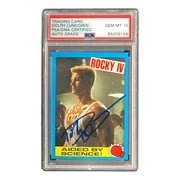 Dolph Lundgren Signed Ivan Drago 1985 Topps #34 Trading Card PSA/DNA Gem MT 10 - Sports Integrity