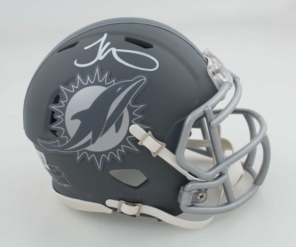 Tyreek Hill Autographed Miami Dolphins Riddell Slate Mini Helmet