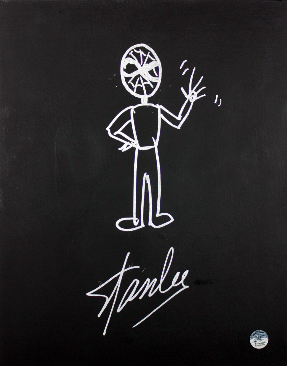 Stan Lee Authentic Signed 16x20 Canvas w/ Spider-man Sketch PSA/DNA #W00380