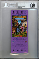 John Elway Autographed SB XXXII Purple Ticket Denver Broncos Beckett BAS #9770187