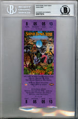 John Elway Autographed SB XXXII Purple Ticket Denver Broncos Beckett BAS #9770214