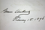 President Grover & Frances Cleveland Signed Authentic 5X8 Cut PSA/DNA #S03291