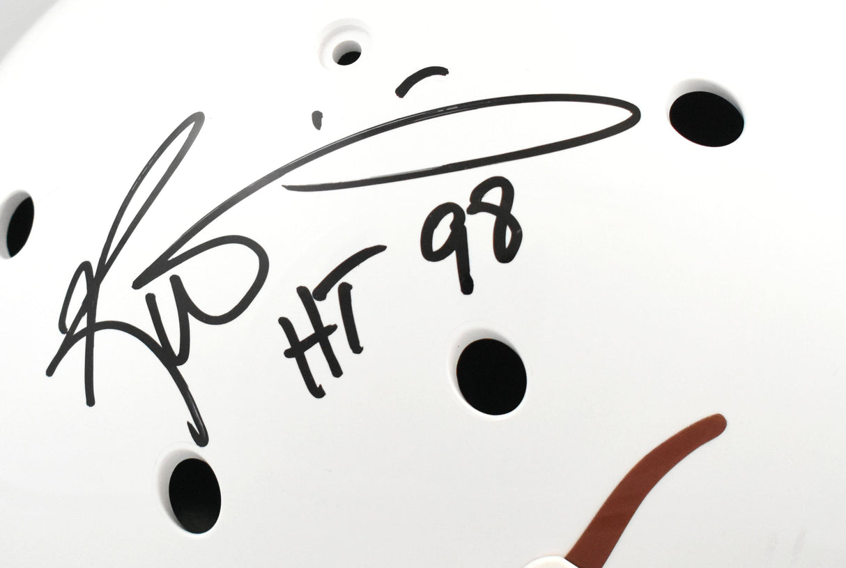 Ricky Williams Autographed Texas Longhorns F/S Schutt Helmet HT 98 - JSA W