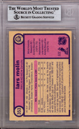Lars Molin Autographed 1982 O-Pee-Chee Card #353 Vancouver Canucks Beckett BAS #9889161