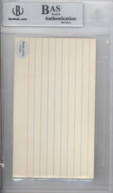 Dick "Turk" Farrell Autographed 3x5 Index Card Philadelphia Phillies Beckett BAS #9889384