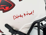 Kyle Pitts Autographed Atlanta Falcons Lunar Eclipse White Full Size Authentic Speed Helmet "Dirty Bird" Beckett BAS QR Stock #197063