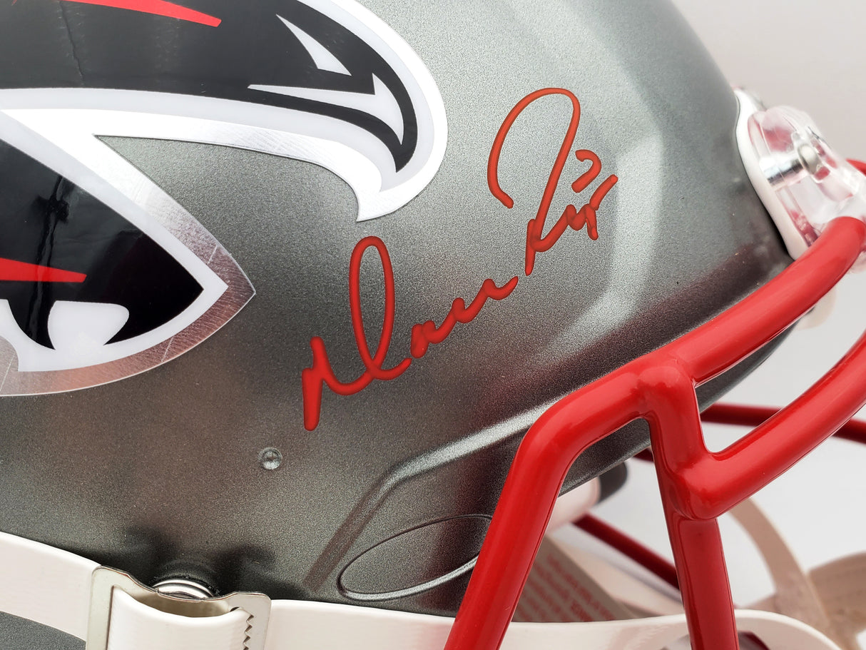 Matt Ryan Autographed Atlanta Falcons Flash Silver Full Size Authentic Speed Helmet "2016 NFL MVP" Beckett BAS QR Stock #197076