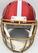 Trey Lance Autographed San Francisco 49ers Flash Red Full Size Replica Speed Helmet Beckett BAS QR Stock #197092