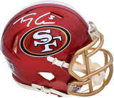 Trey Lance Autographed San Francisco 49ers Flash Red Speed Mini Helmet Beckett BAS QR Stock #197093