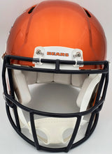 Justin Fields Autographed Chicago Bears Flash Orange Full Size Authentic Speed Helmet Beckett BAS QR Stock #197094