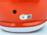 Justin Fields Autographed Chicago Bears Flash Orange Full Size Replica Speed Helmet Beckett BAS QR Stock #197095