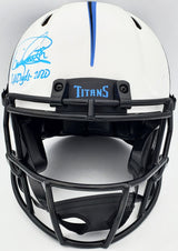Derrick Henry Autographed Tennessee Titans Lunar Eclipse White Full Size Authentic Speed Helmet "2027 Yds-2020" Beckett BAS QR Stock #197129
