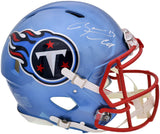 Ryan Tannehill Autographed Tennessee Titans Flash Blue Full Size Authentic Speed Helmet Beckett BAS QR Stock #197141