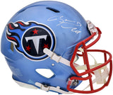 Ryan Tannehill Autographed Tennessee Titans Flash Blue Full Size Authentic Speed Helmet Beckett BAS QR Stock #197141