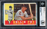 Nellie Fox Autographed 1960 Topps Card #100 Chicago White Sox Beckett BAS #17068949