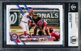 Juan Soto Autographed 2021 Topps Opening Day Card #213 New York Mets Beckett BAS #17069738